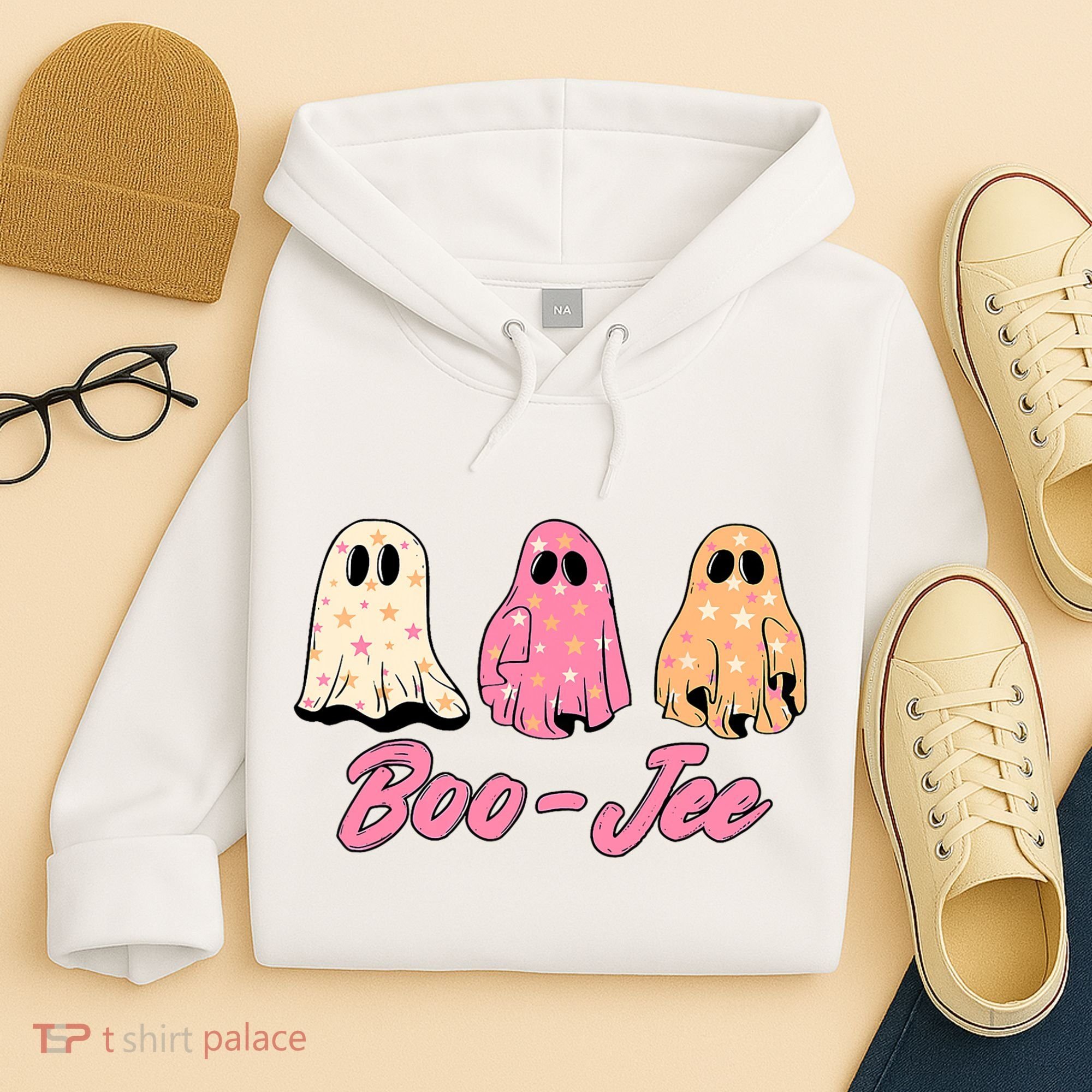 Funny Fall Halloween Ghost Boujee Boo Jee Spooky Season Cute Hoodie