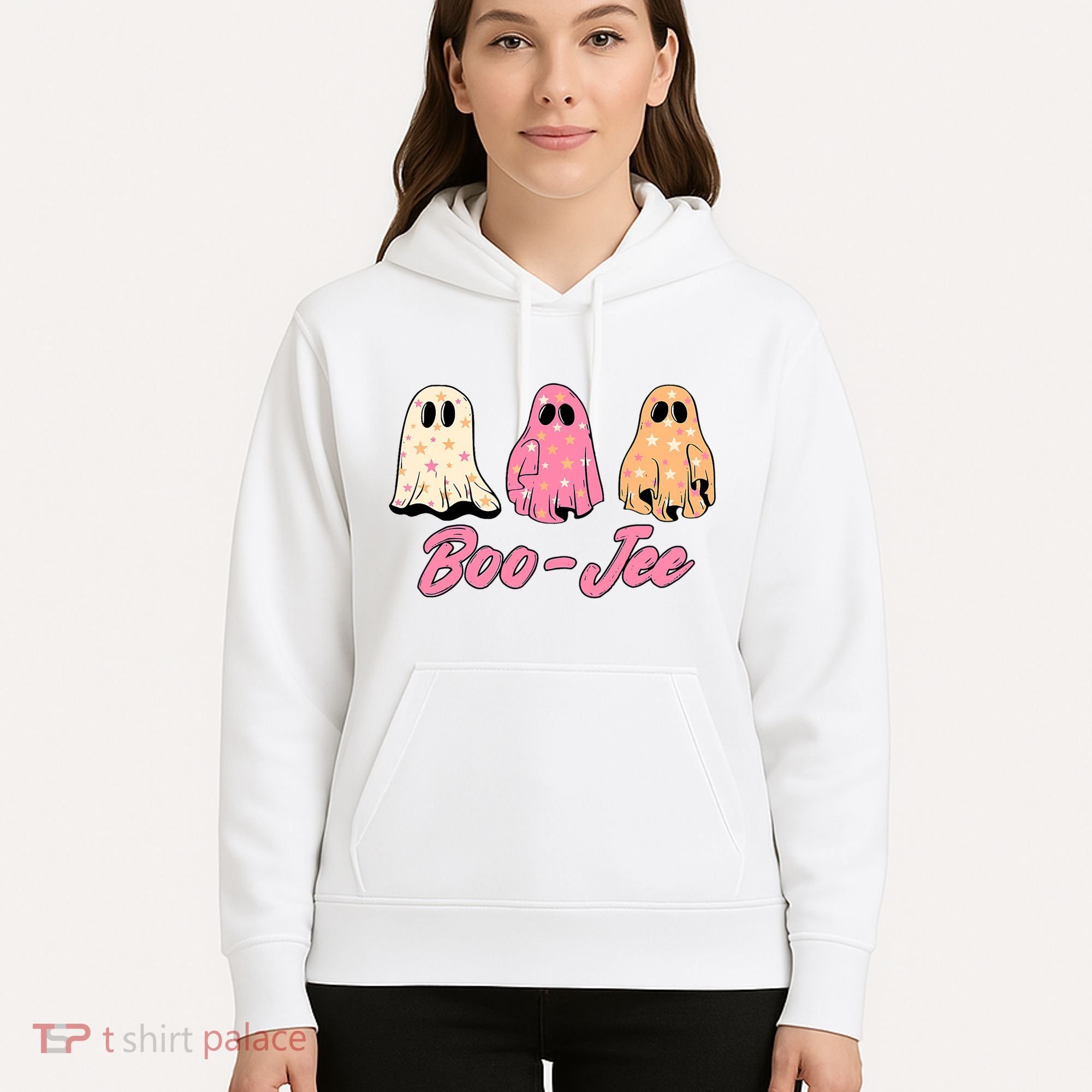 Funny Fall Halloween Ghost Boujee Boo Jee Spooky Season Cute Hoodie