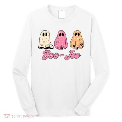 Funny Fall Halloween Ghost Boujee Boo Jee Spooky Season Cute Long Sleeve Shirt
