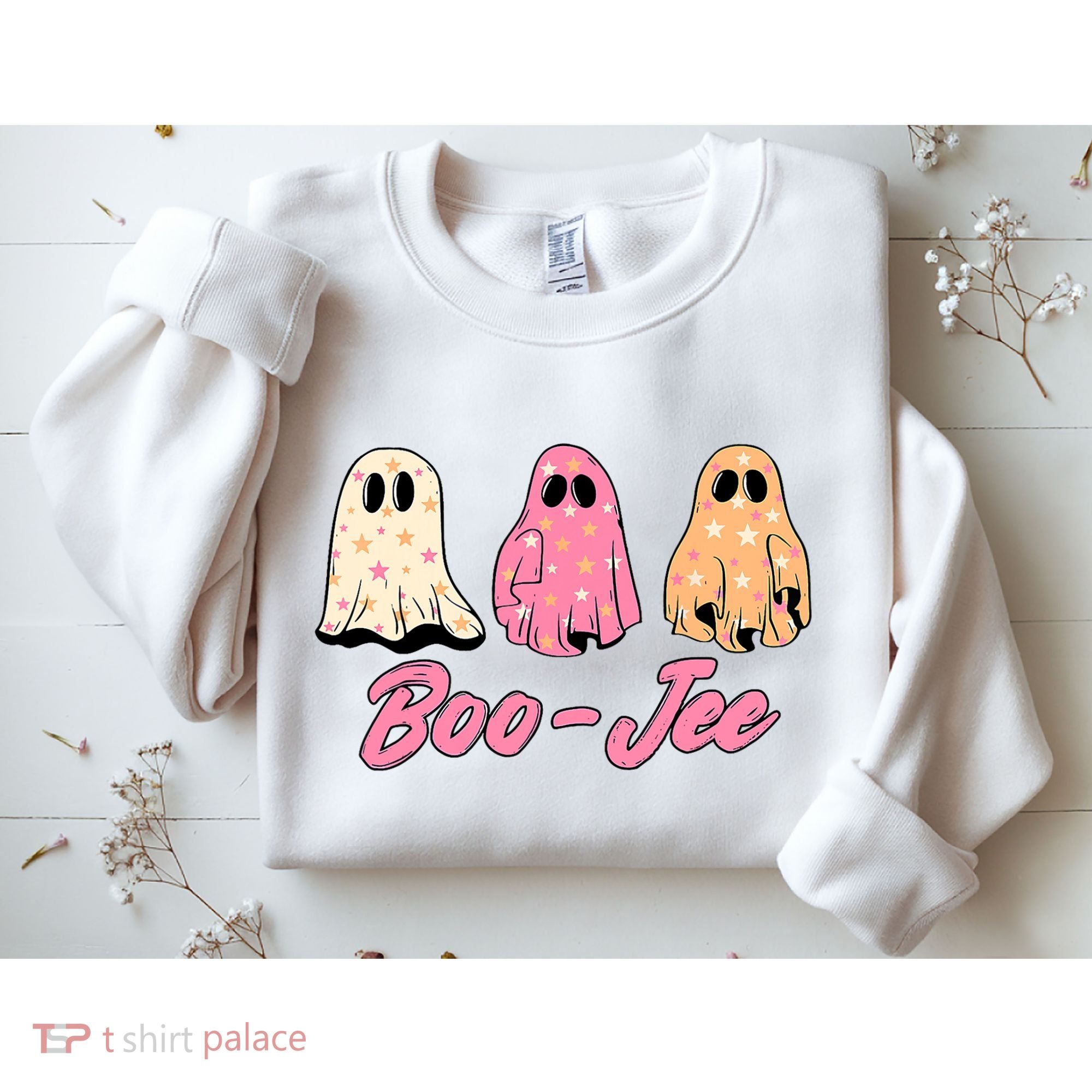 Funny Fall Halloween Ghost Boujee Boo Jee Spooky Season Cute Sweatshirt