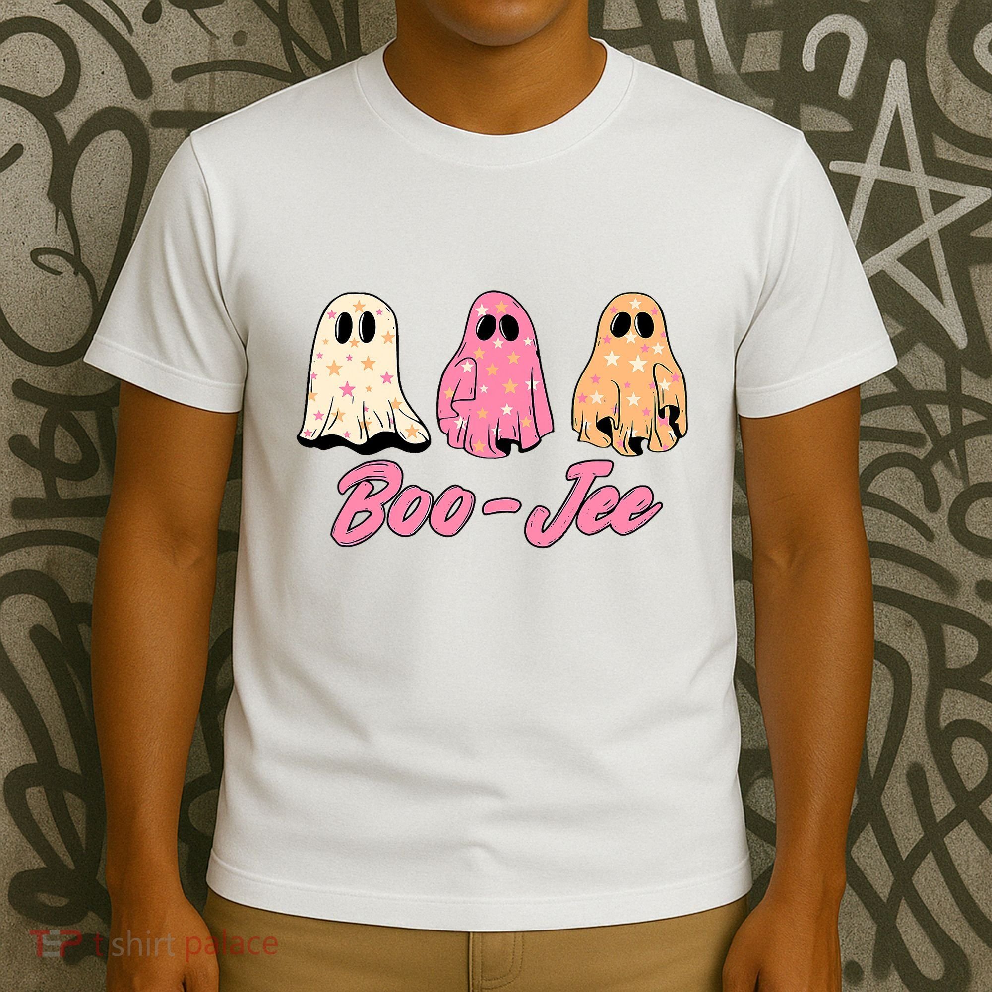 Funny Fall Halloween Ghost Boujee Boo Jee Spooky Season Cute T-Shirt