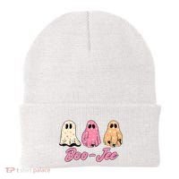Funny Fall Halloween Ghost Boujee Boo Jee Spooky Season Cute Beanie thumb 0