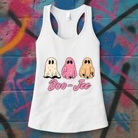 Funny Fall Halloween Ghost Boujee Boo Jee Spooky Season Cute Women's Tank Top thumb 3