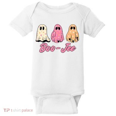 Funny Fall Halloween Ghost Boujee Boo Jee Spooky Season Cute Baby Bodysuit