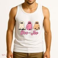 Funny Fall Halloween Ghost Boujee Boo Jee Spooky Season Cute Tank Top thumb 3