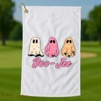 Funny Fall Halloween Ghost Boujee Boo Jee Spooky Season Cute Golf Towel thumb 1