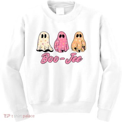 Funny Fall Halloween Ghost Boujee Boo Jee Spooky Season Cute Kids Sweatshirt