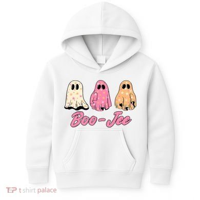 Funny Fall Halloween Ghost Boujee Boo Jee Spooky Season Cute Kids Hoodie