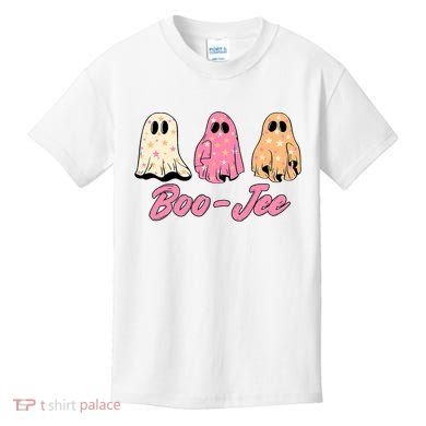 Funny Fall Halloween Ghost Boujee Boo Jee Spooky Season Cute Kids T-Shirt