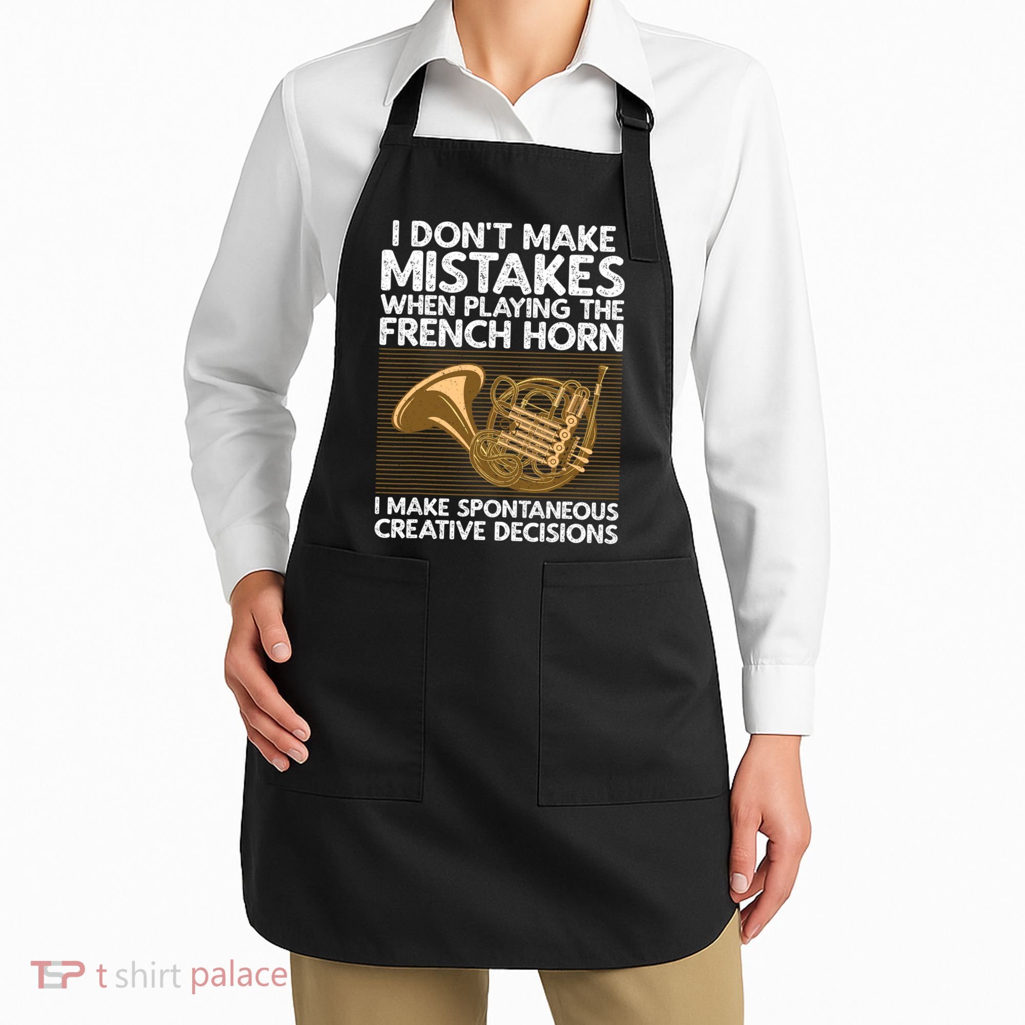 Funny French Horn Art Hornist Instrument Lover Apron