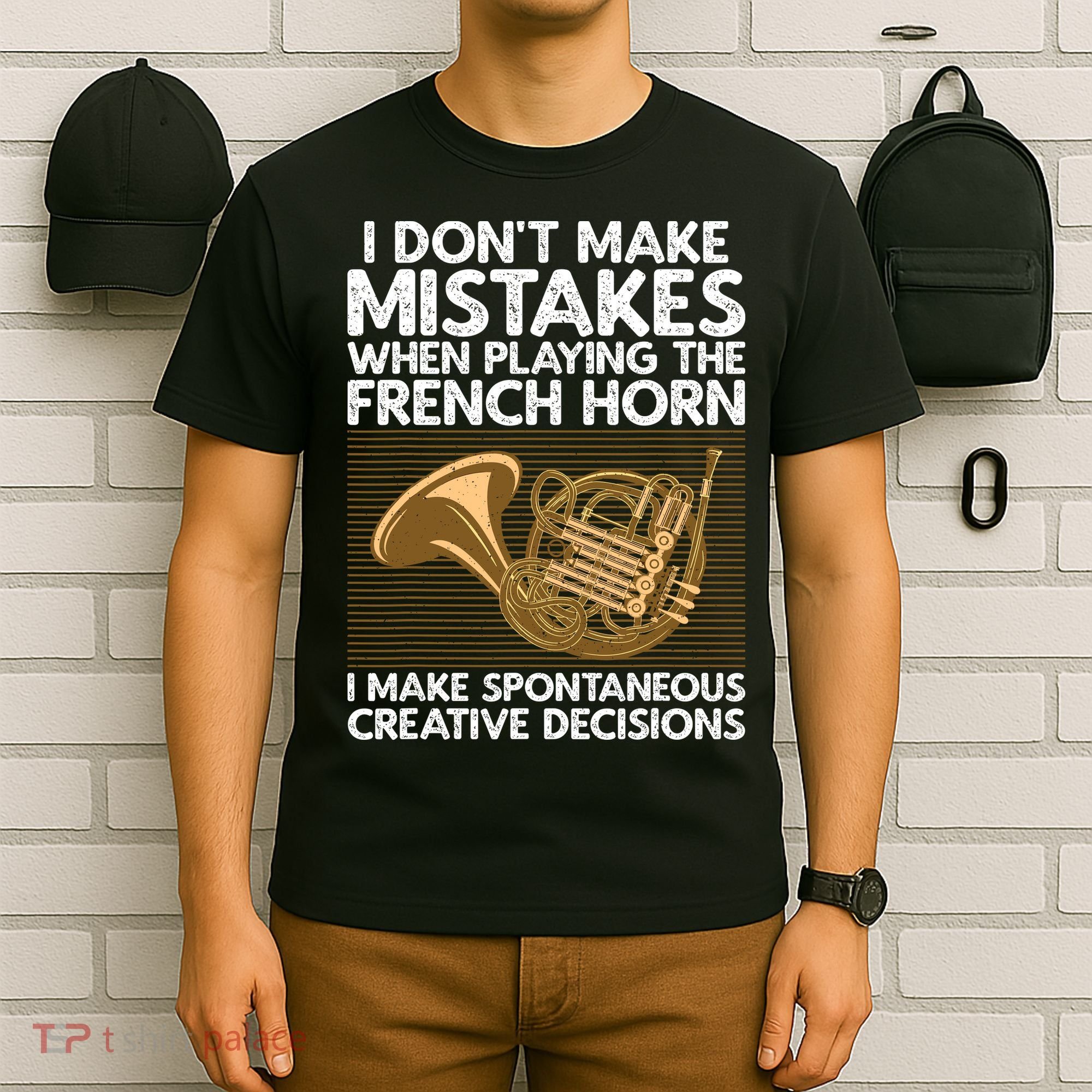 Funny French Horn Art Hornist Instrument Lover T-Shirt