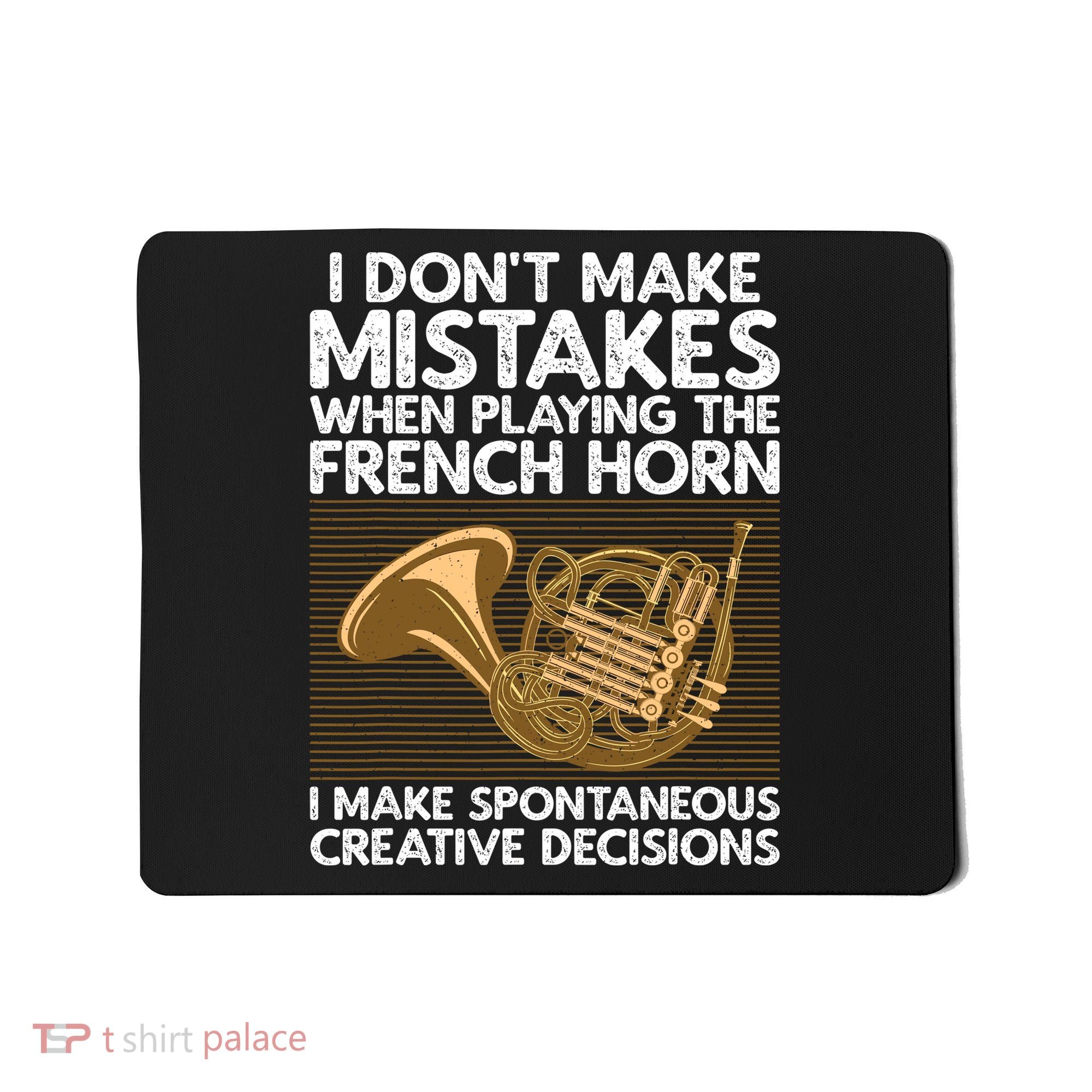 Funny French Horn Art Hornist Instrument Lover Mousepad