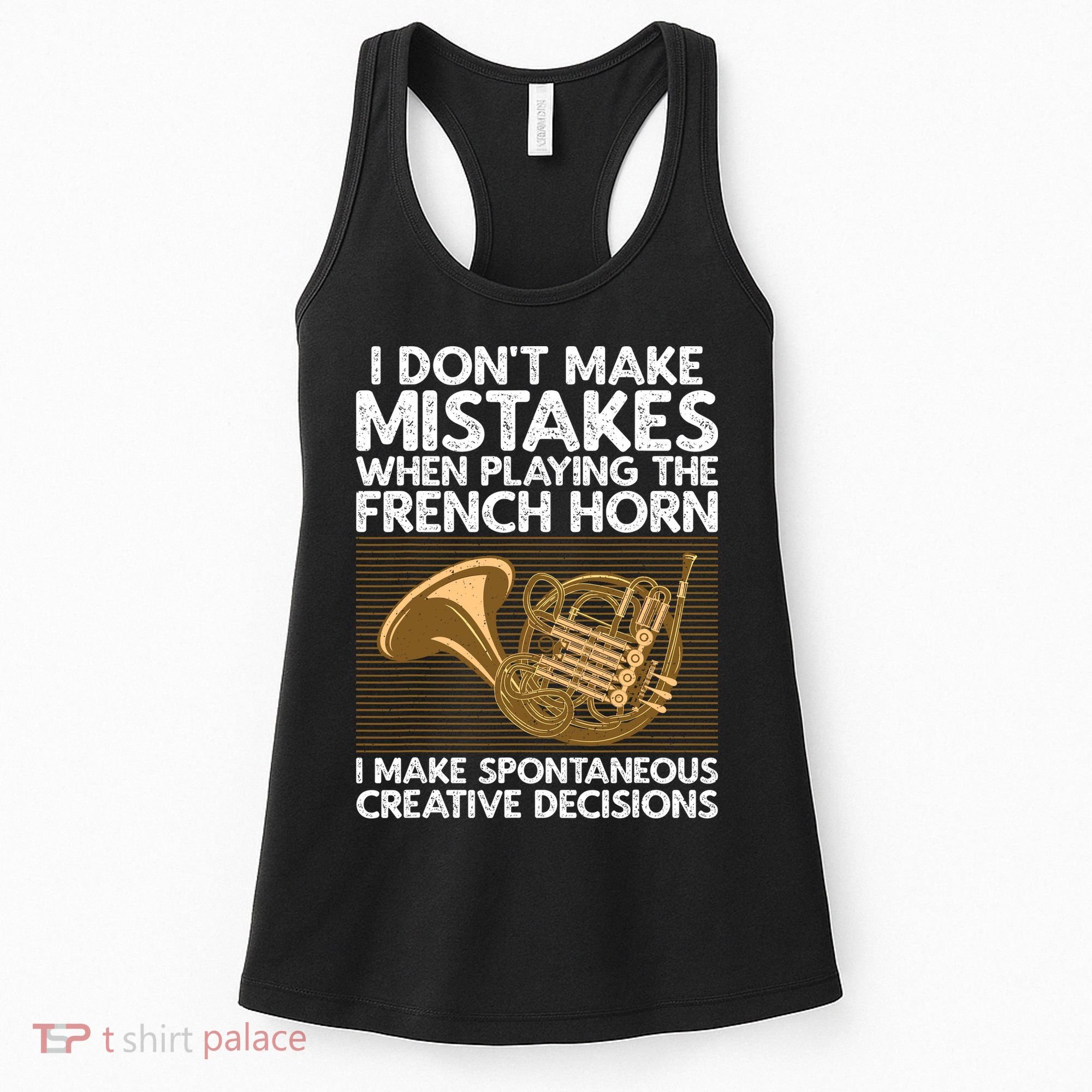 Funny French Horn Art Hornist Instrument Lover Women's Tank Top