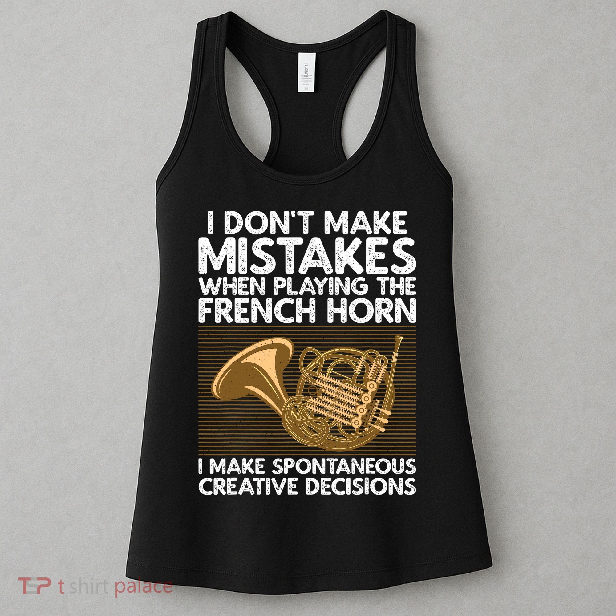 Funny French Horn Art Hornist Instrument Lover Women's Tank Top
