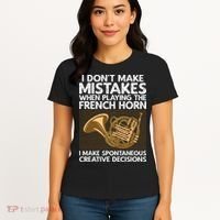 Funny French Horn Art Hornist Instrument Lover Women's T-Shirt thumb 4