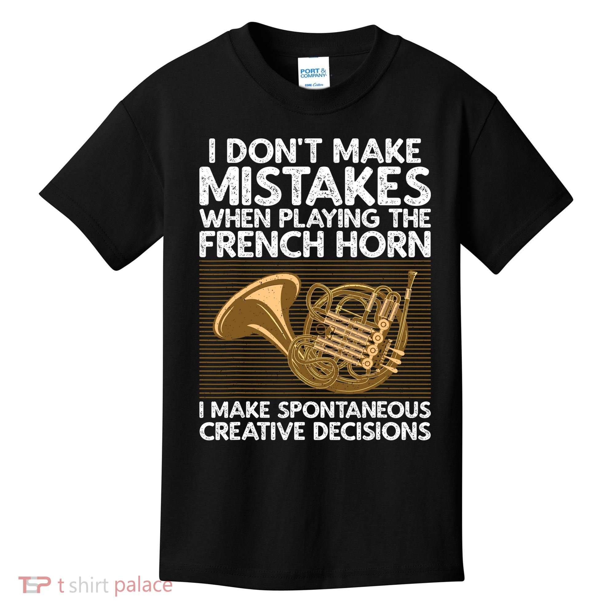 Funny French Horn Art Hornist Instrument Lover Kids T-Shirt