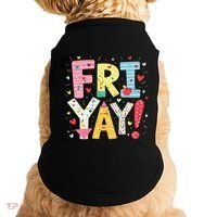 Funny Friyay Happy Friday Weekend Back To School Teacher Great Gift Doggie Tank thumb 0