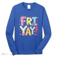 Funny Friyay Happy Friday Weekend Back To School Teacher Great Gift Long Sleeve Shirt thumb 0