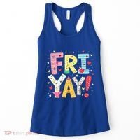 Funny Friyay Happy Friday Weekend Back To School Teacher Great Gift Women's Tank Top thumb 0