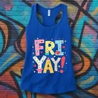 Funny Friyay Happy Friday Weekend Back To School Teacher Great Gift Women's Tank Top thumb 3