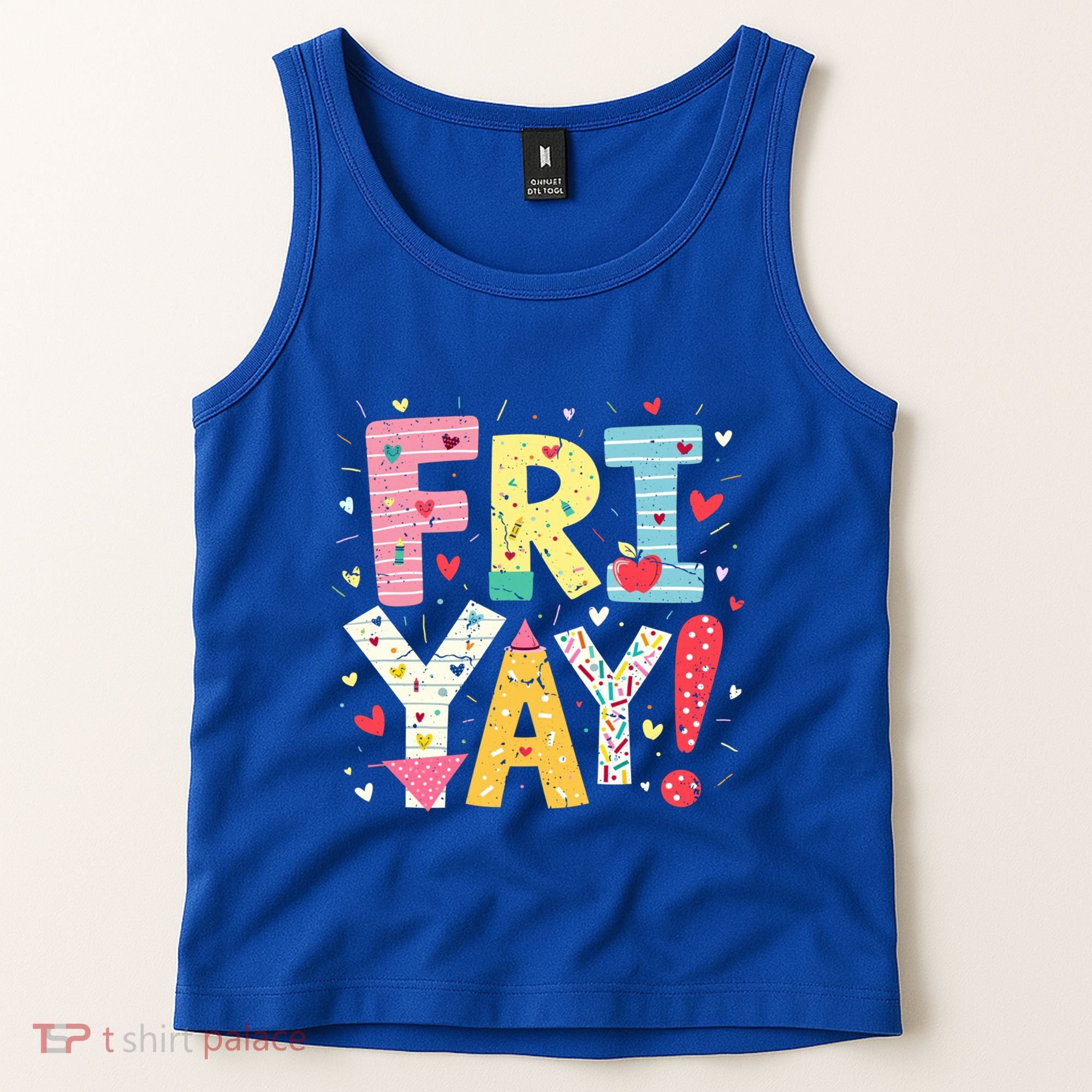 Funny Friyay Happy Friday Weekend Back To School Teacher Great Gift Tank Top