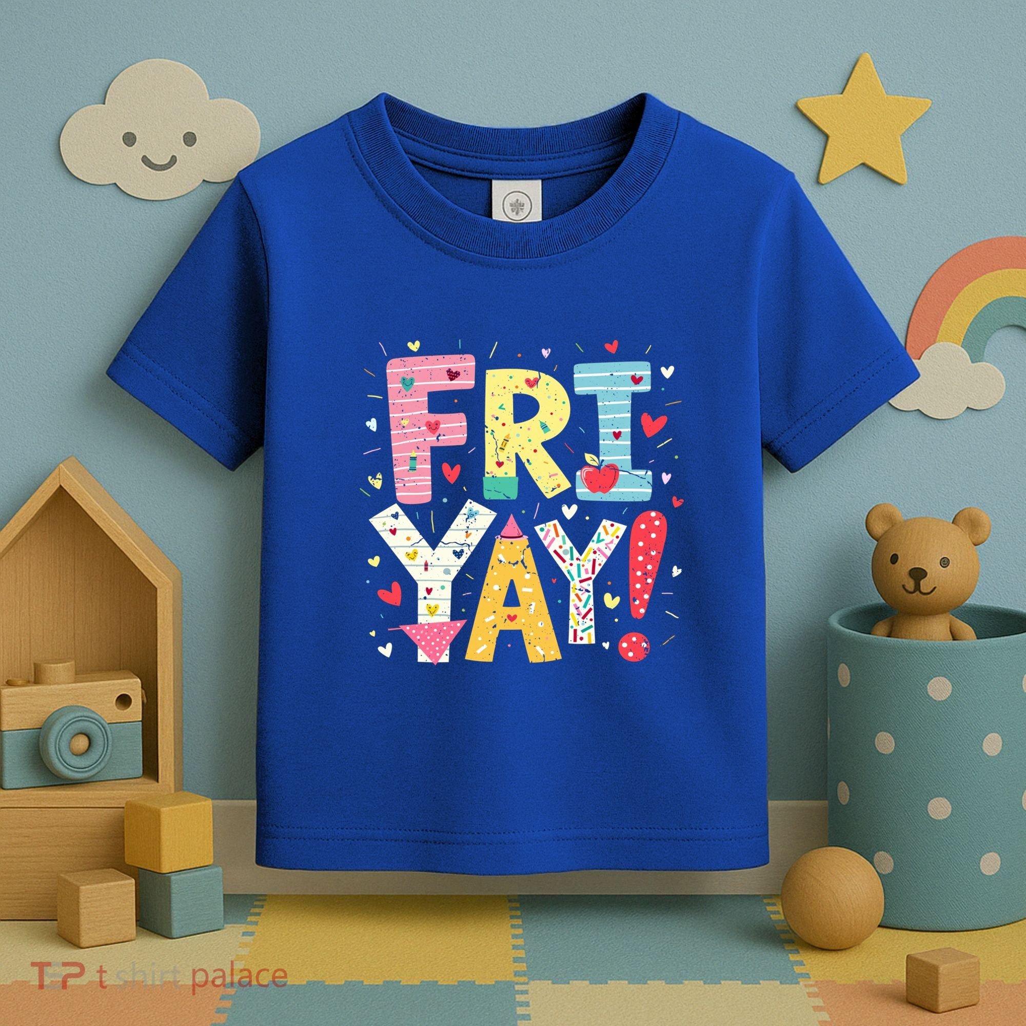 Funny Friyay Happy Friday Weekend Back To School Teacher Great Gift Toddler T-Shirt