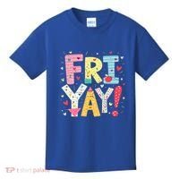 Funny Friyay Happy Friday Weekend Back To School Teacher Great Gift Kids T-Shirt thumb 0
