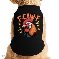 F-Caw-F Funny Humor Meme Rooster Slogan Doggie Tank thumb 0