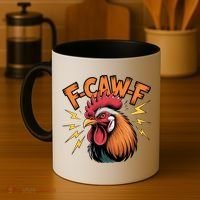 F-Caw-F Funny Humor Meme Rooster Slogan Coffee Mug thumb 4