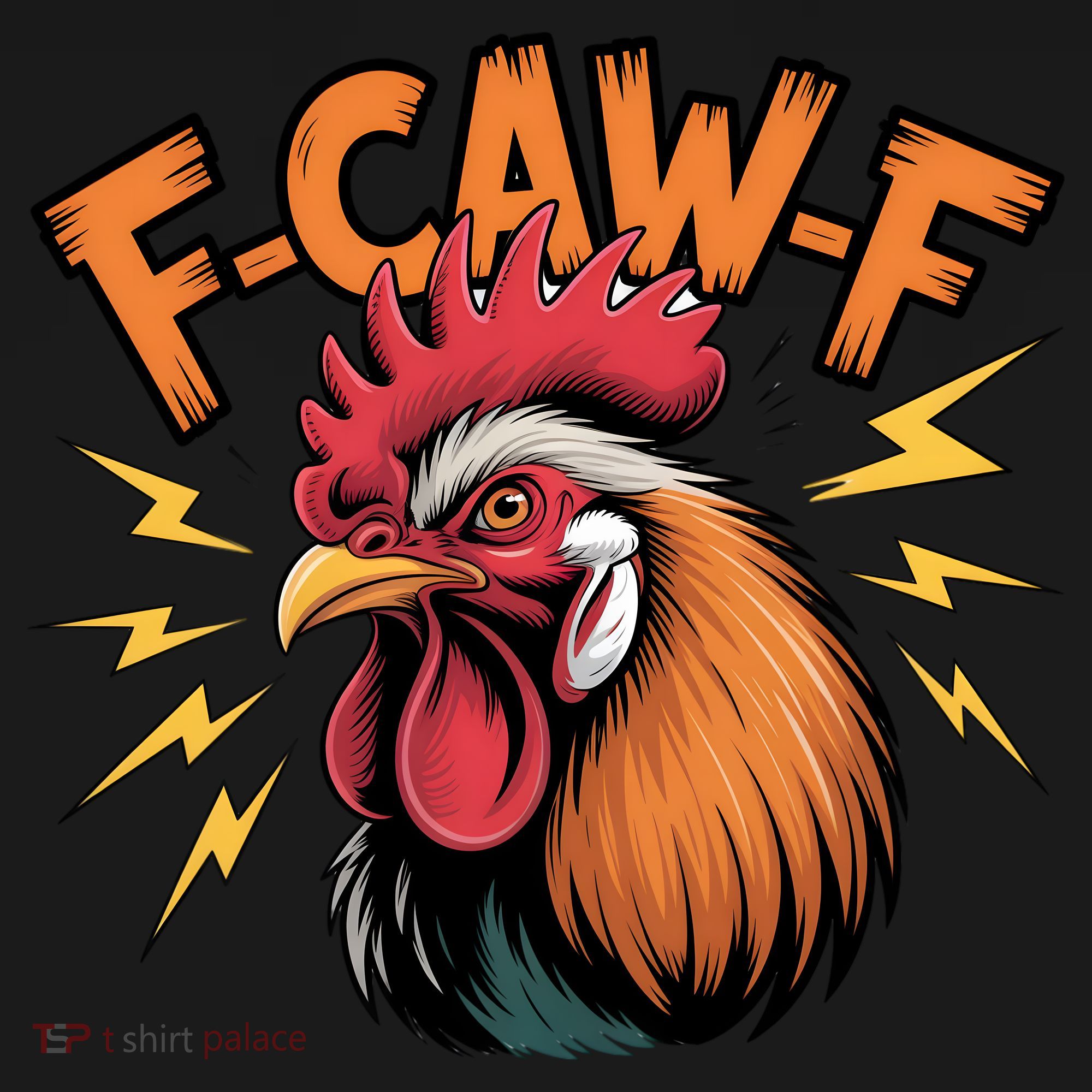 F-Caw-F Funny Humor Meme Rooster Slogan Women's Hoodie