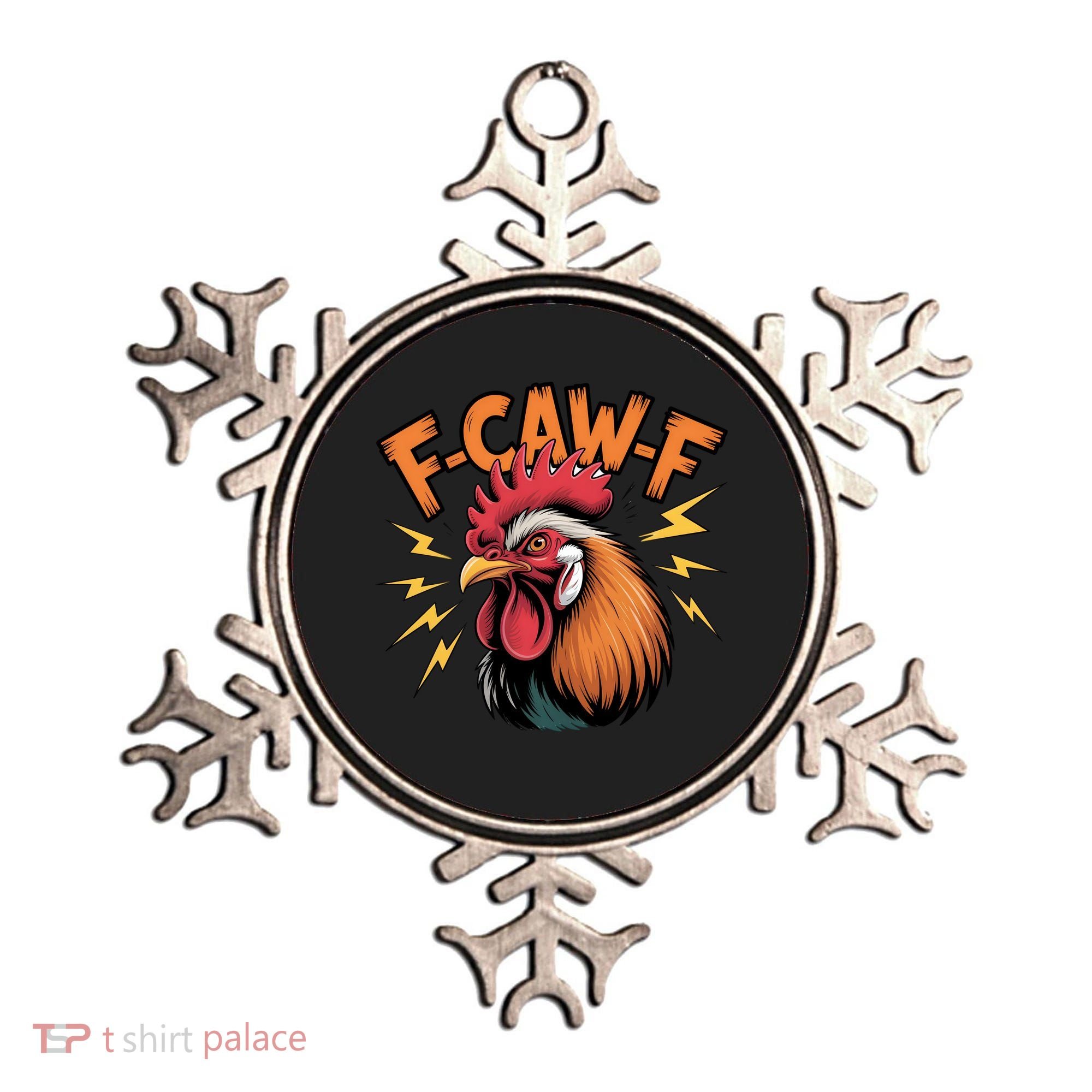 F-Caw-F Funny Humor Meme Rooster Slogan Ornament