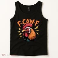 F-Caw-F Funny Humor Meme Rooster Slogan Tank Top thumb 2