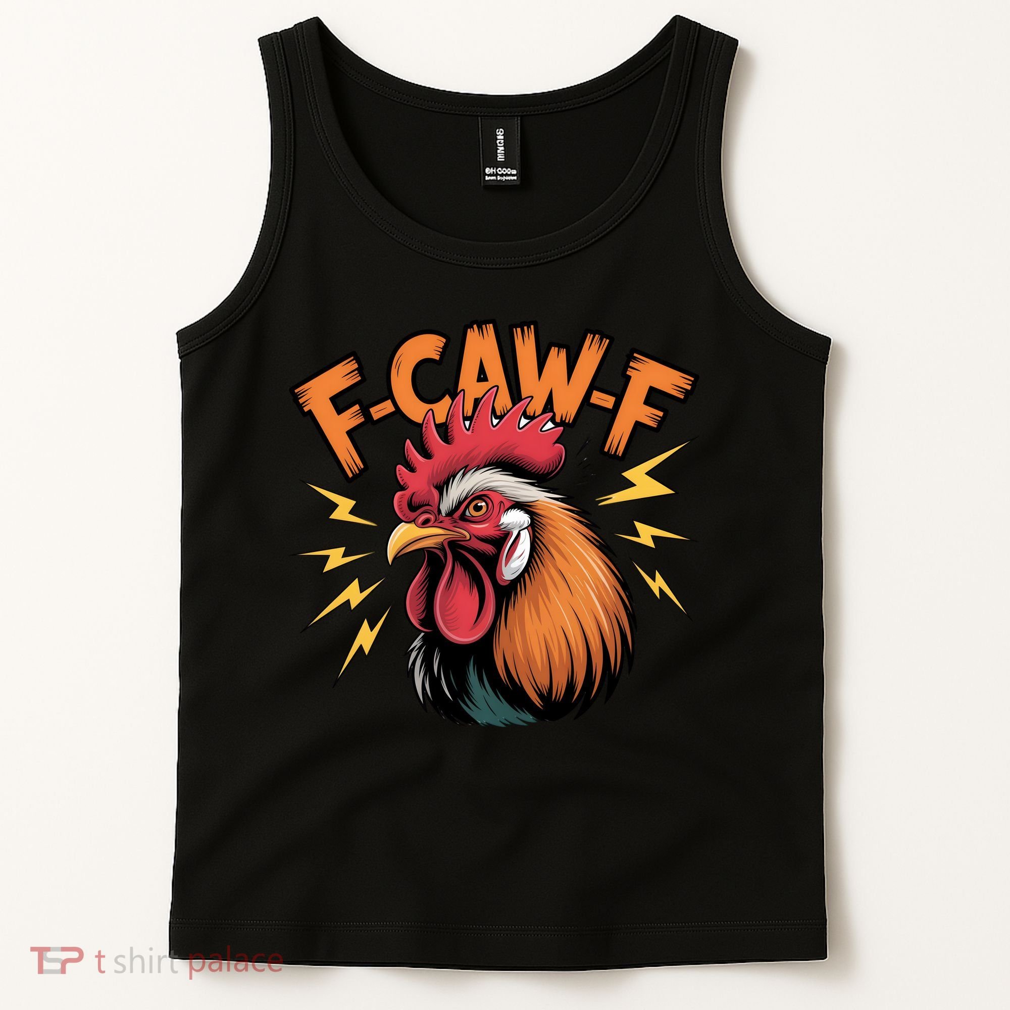 F-Caw-F Funny Humor Meme Rooster Slogan Tank Top