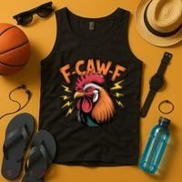 F-Caw-F Funny Humor Meme Rooster Slogan Tank Top thumb 4