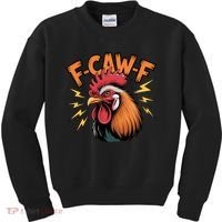F-Caw-F Funny Humor Meme Rooster Slogan Kids Sweatshirt thumb 0