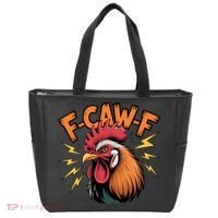 F-Caw-F Funny Humor Meme Rooster Slogan Tote Bag thumb 0