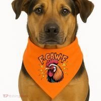 F-Caw-F Funny Humor Meme Rooster Slogan USA-Made Doggie Bandana thumb 1