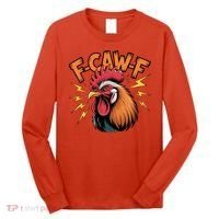 F-Caw-F Funny Humor Meme Rooster Slogan Long Sleeve Shirt thumb 0