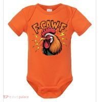 F-Caw-F Funny Humor Meme Rooster Slogan Baby Bodysuit thumb 0