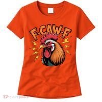 F-Caw-F Funny Humor Meme Rooster Slogan Women's T-Shirt thumb 0