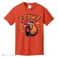 F-Caw-F Funny Humor Meme Rooster Slogan Kids T-Shirt thumb 0