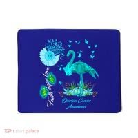 Flamingo Faith Hope Love Ovarian Cancer Awareness Great Gift Mousepad thumb 0