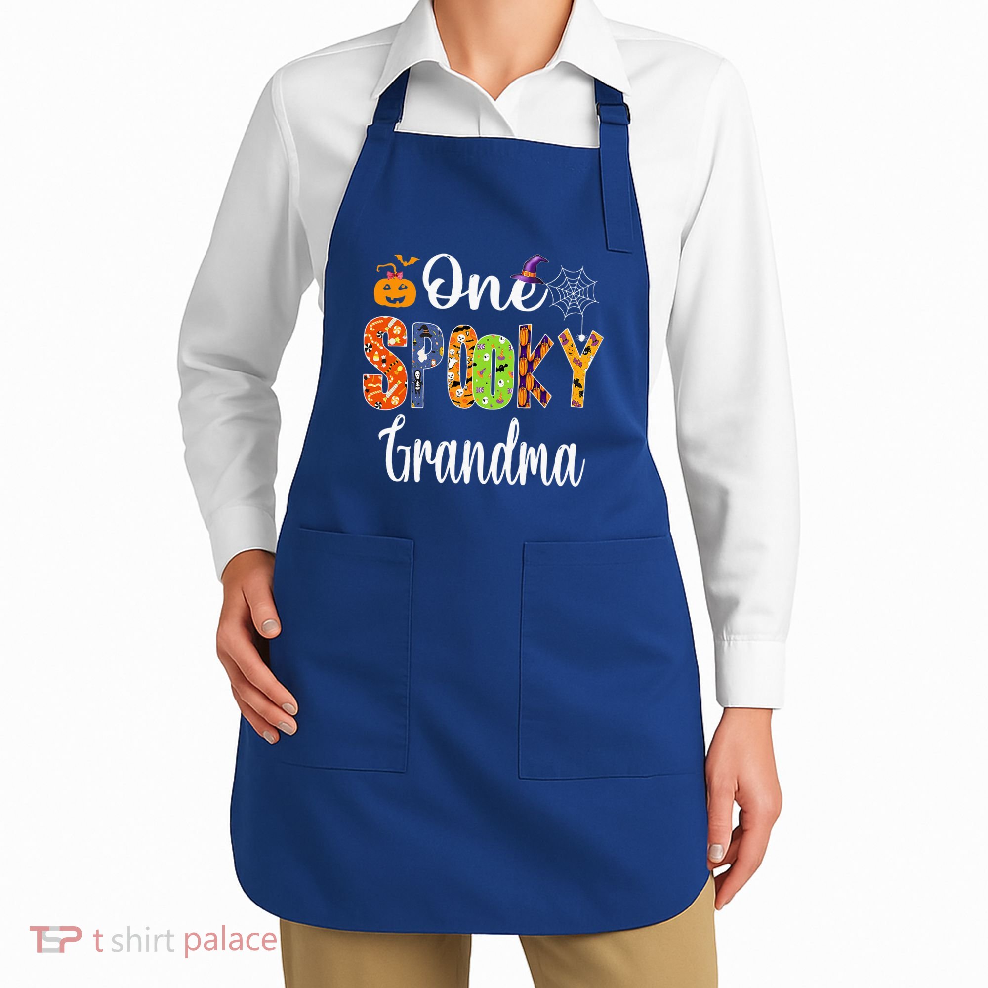 Funny Family Halloween Matching One Spooky Grandma Apron