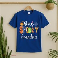 Funny Family Halloween Matching One Spooky Grandma T-Shirt thumb 2