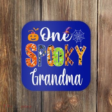 Funny Family Halloween Matching One Spooky Grandma Coaster