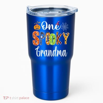 Funny Family Halloween Matching One Spooky Grandma Tumbler