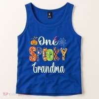 Funny Family Halloween Matching One Spooky Grandma Tank Top thumb 2