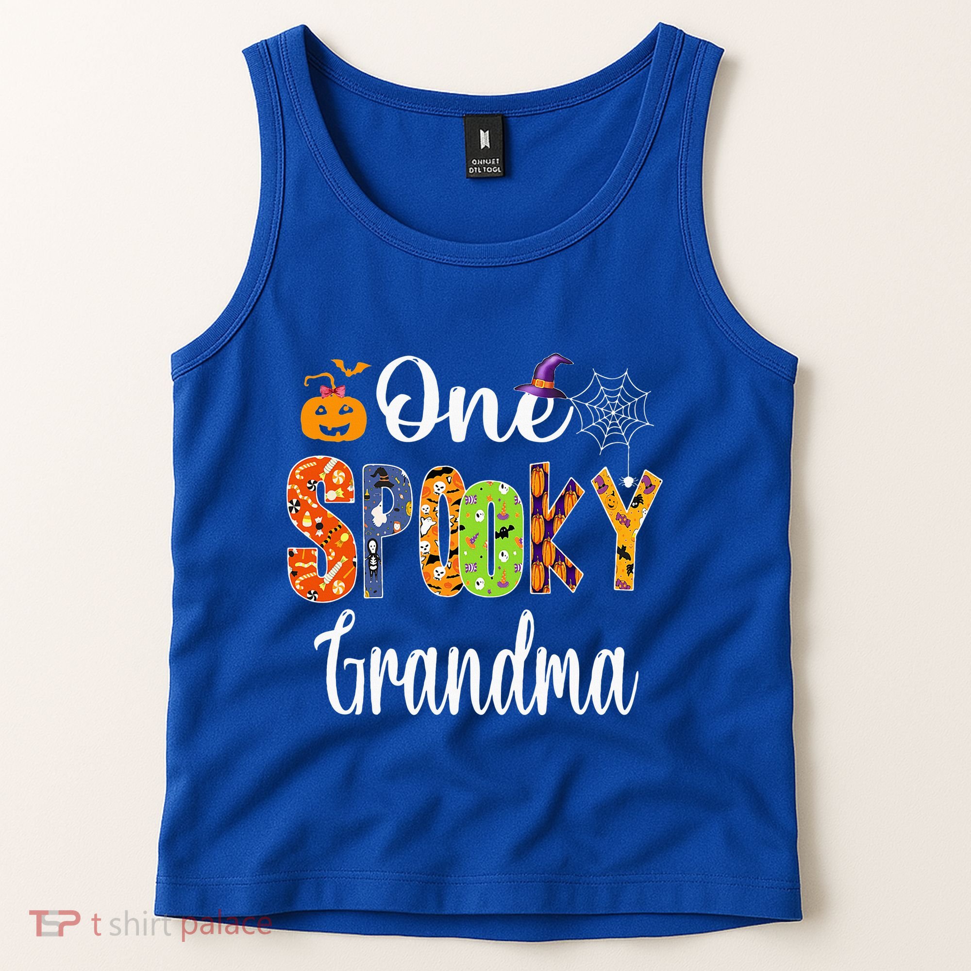 Funny Family Halloween Matching One Spooky Grandma Tank Top