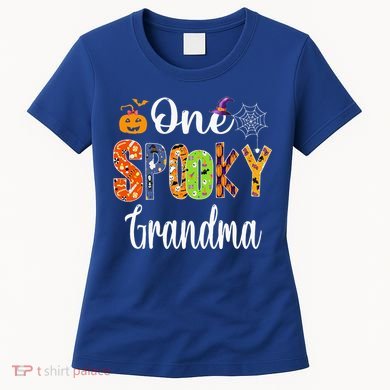 Funny Family Halloween Matching One Spooky Grandma Women's T-Shirt