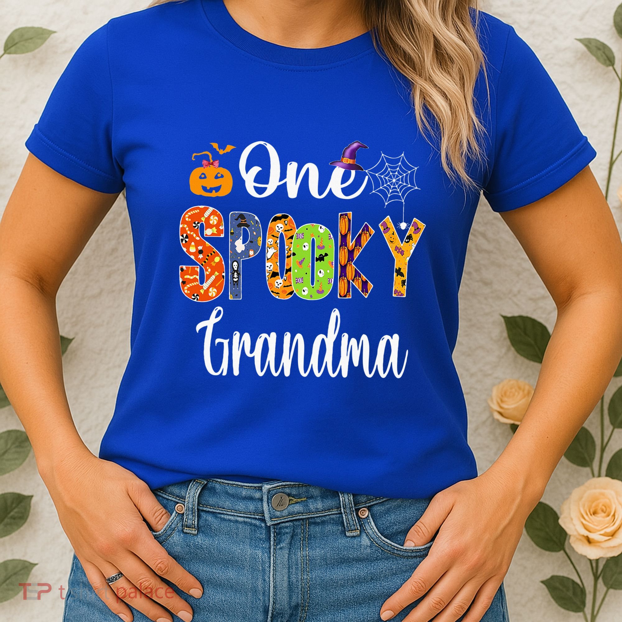 Funny Family Halloween Matching One Spooky Grandma Women's T-Shirt